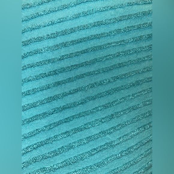 Teal Textured Ribbed Lightweight Blanket~100% Cotton~ King or Cal King - Picture 8 of 15